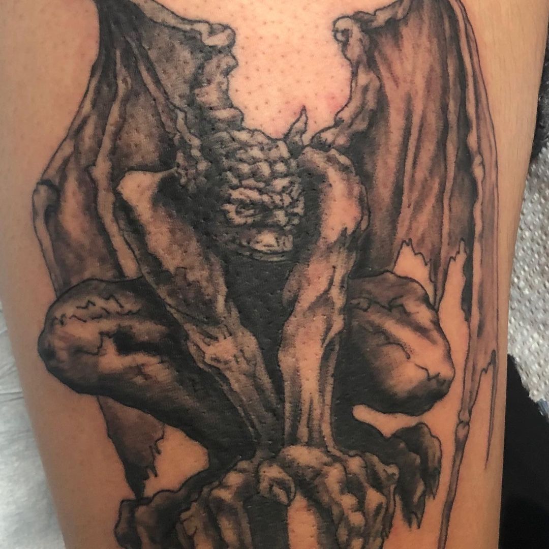 Gargoyle Tattoo Pics Black Image Scary Tattoo