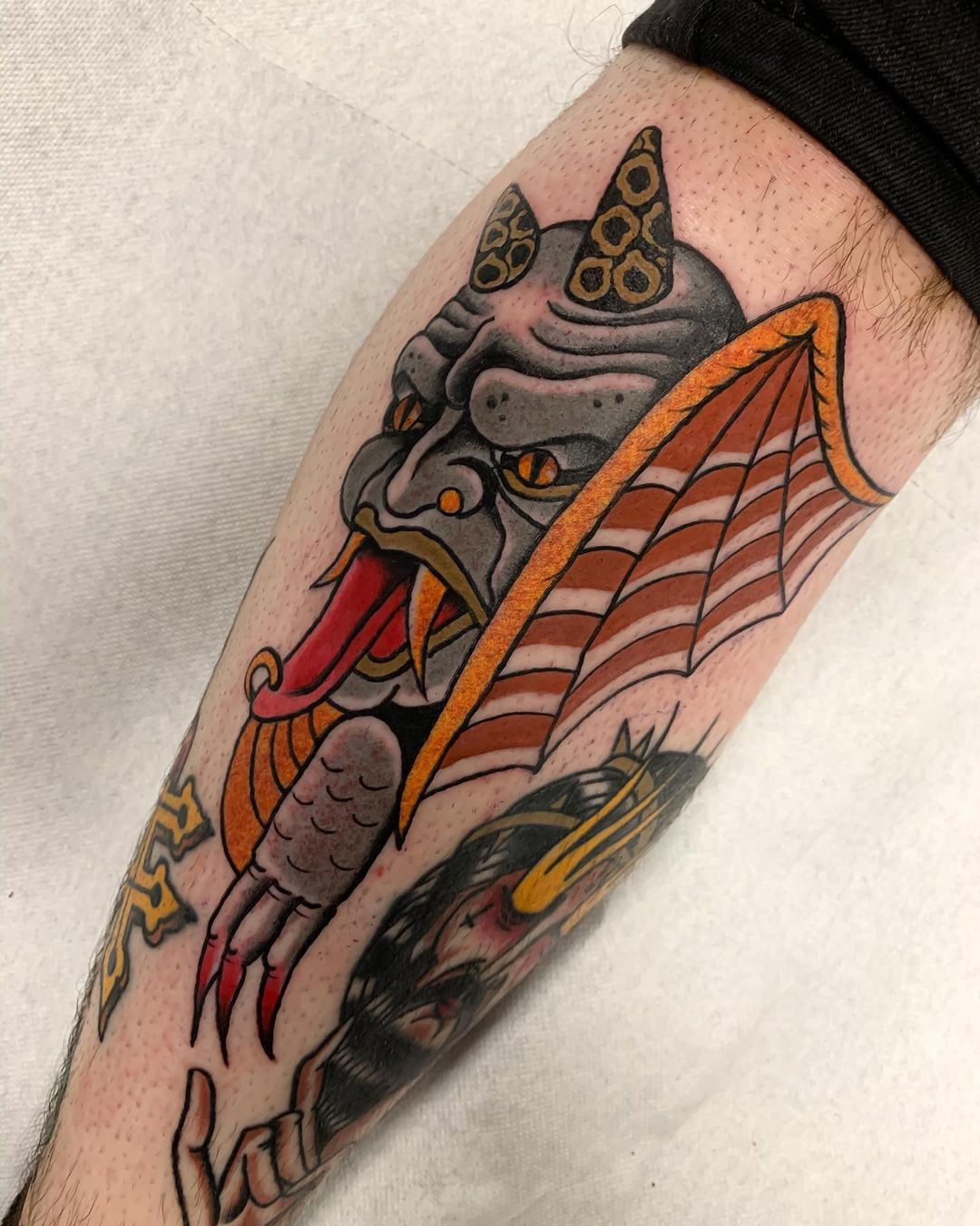 Gargoyles Tattoos Colorful Tattoo Demon Ink