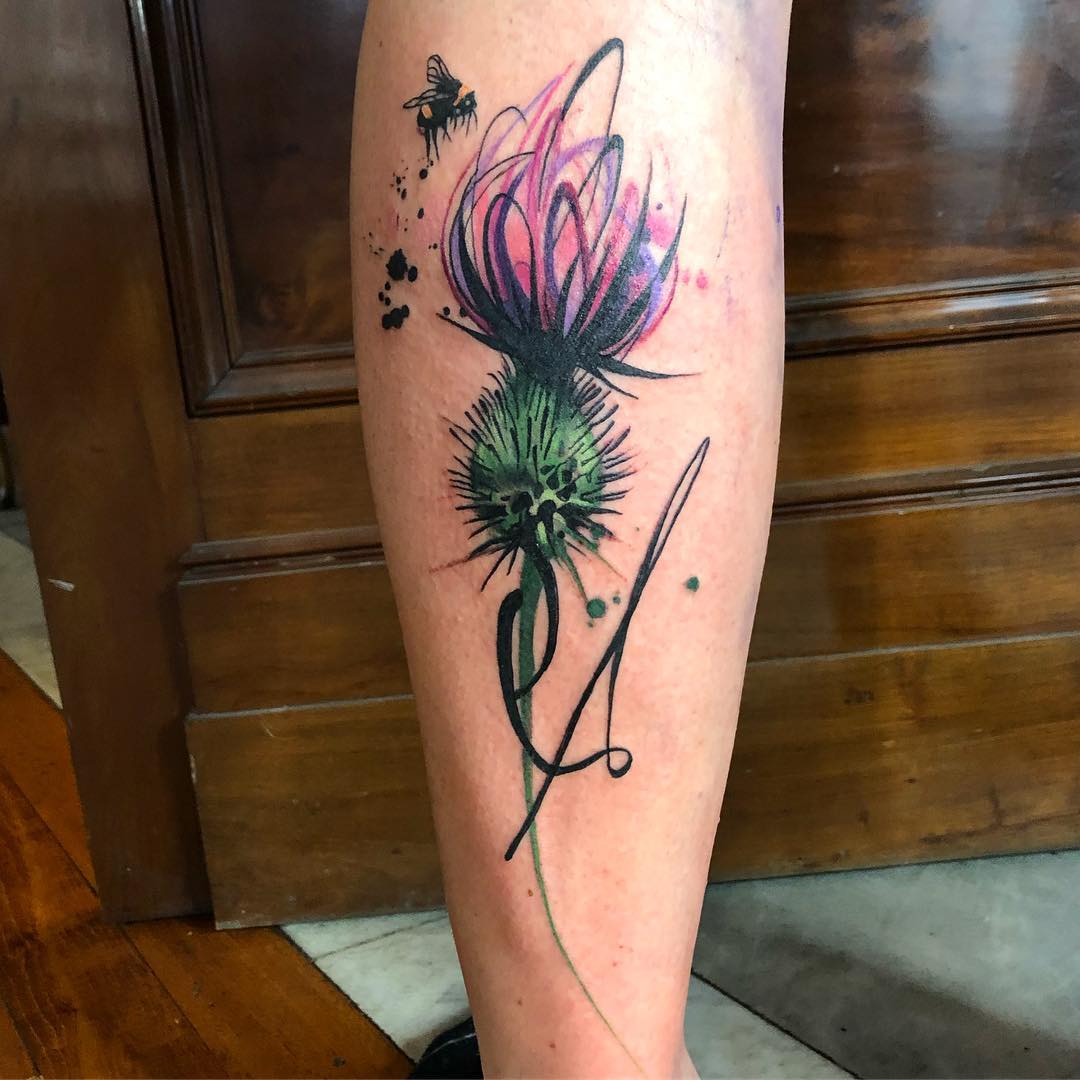 Thistle Flower Tattoo Scottish Thistle Tattoos 