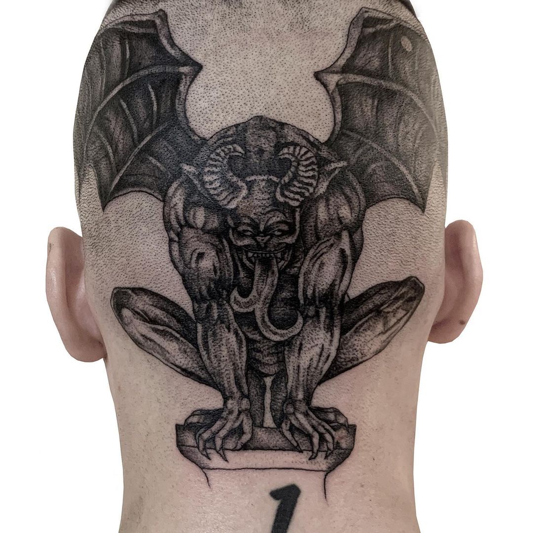 A Bell Gargoyle tattoo that i got done! : r/darksouls
