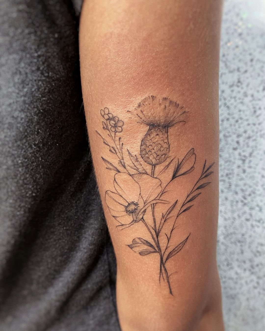 Scottish Flower Tattoo Ideas On Forearm