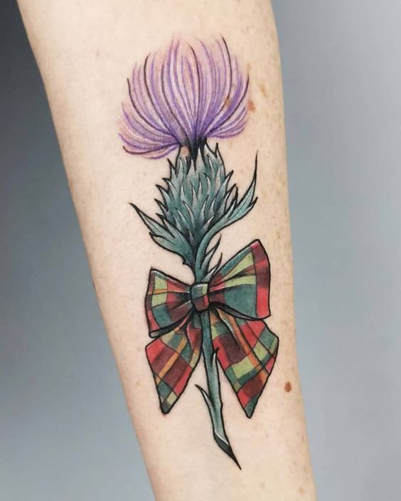 Thistle Tattoo on Arm - Best Tattoo Ideas Gallery