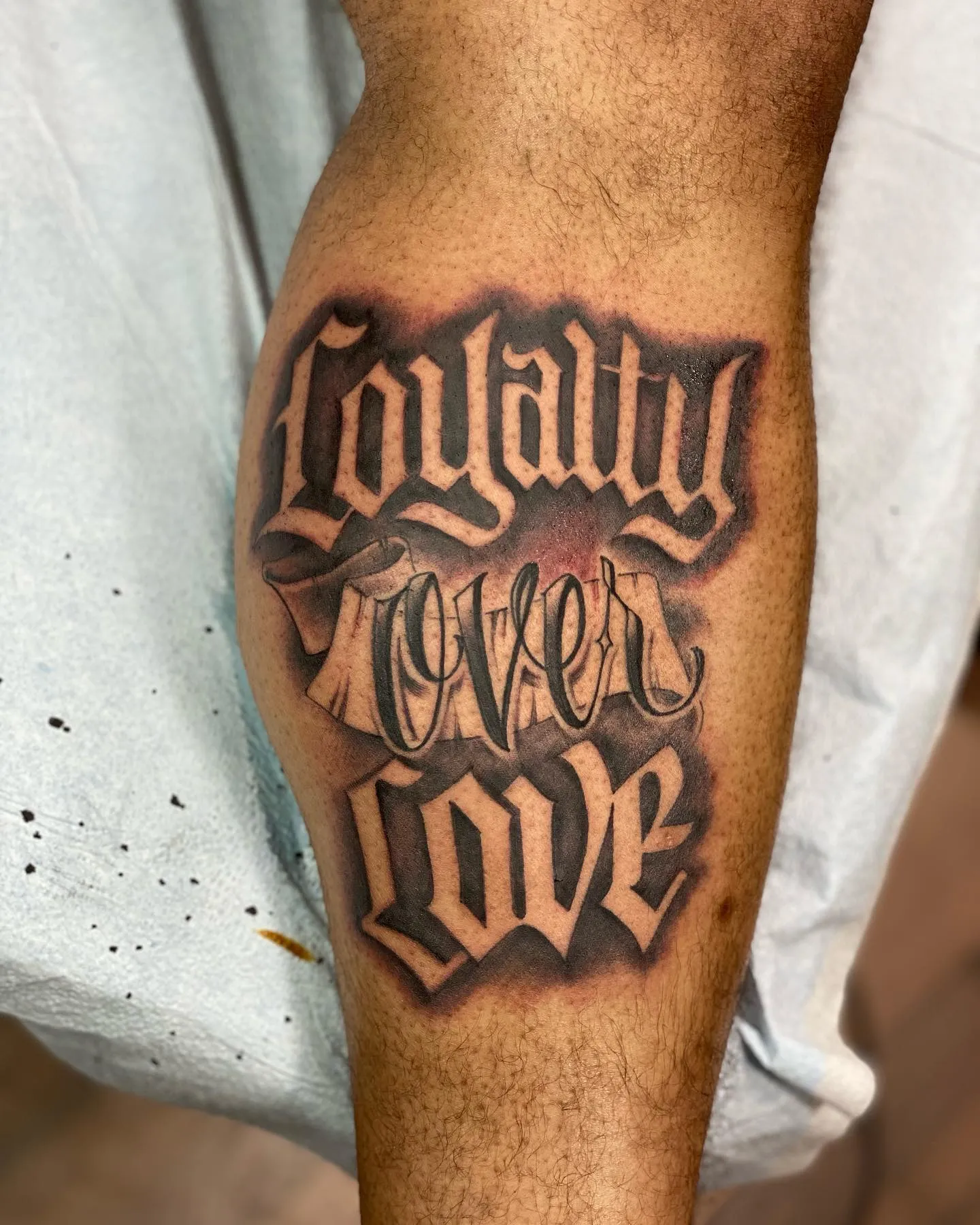 Bold Forearm Statement of Loyalty Over Love