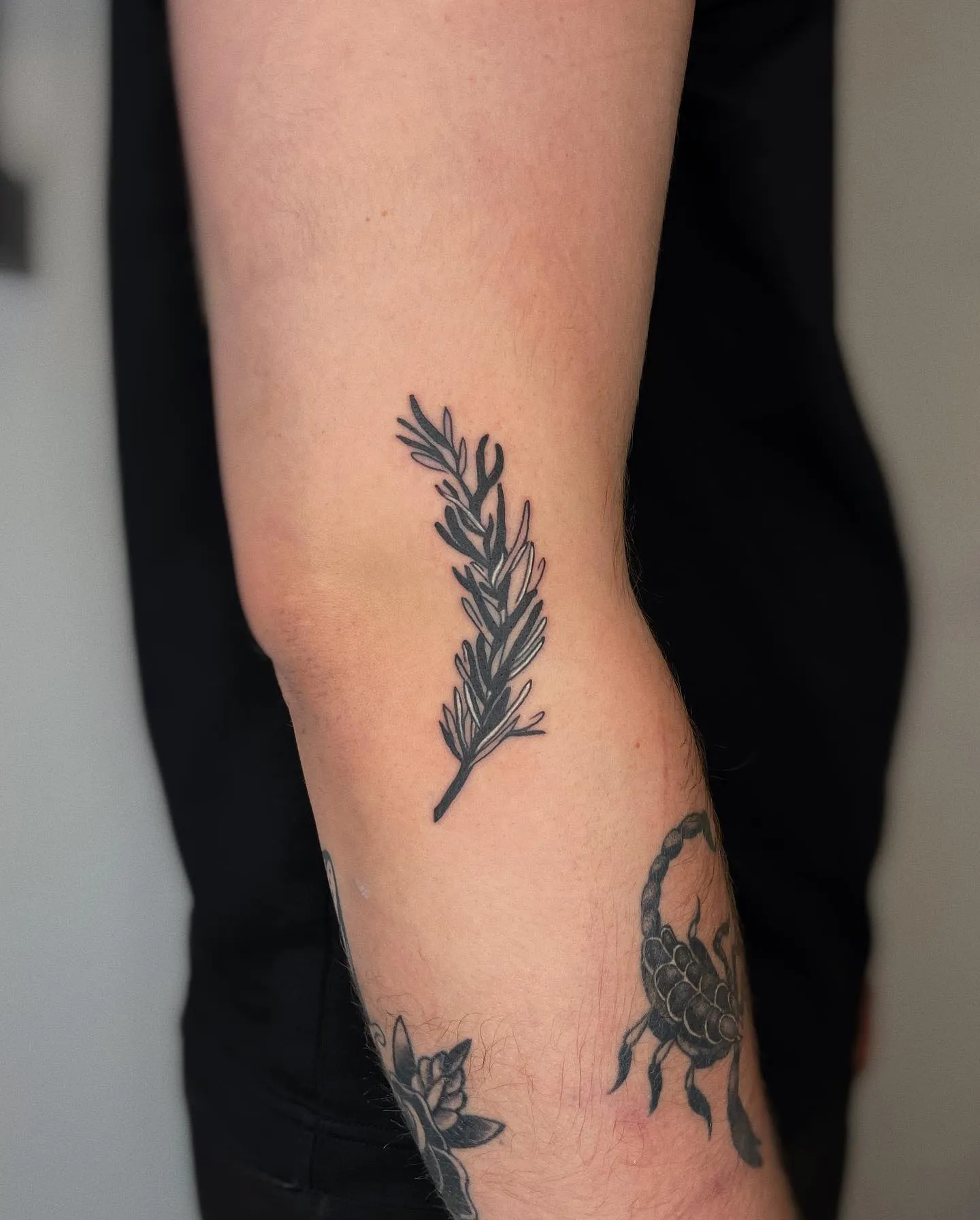 Bold Rosemary Statement Piece on Inner Arm