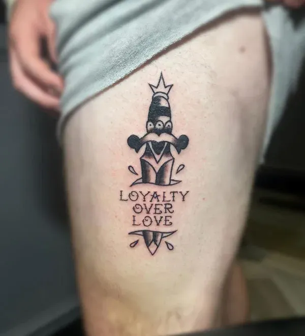 Loyalty over love with playful chess piece
