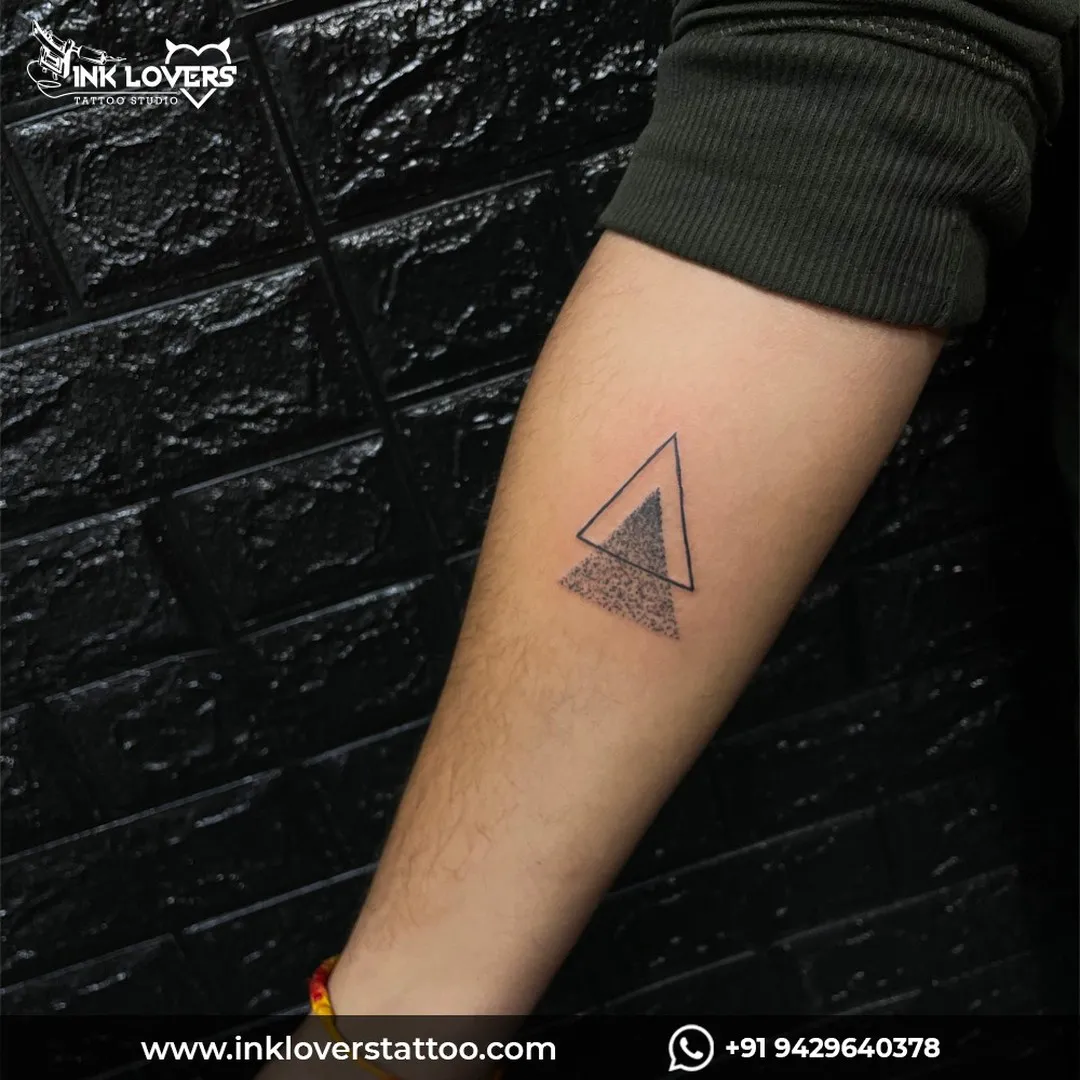 Stylish Triangle with Shaded Corner on Arm
