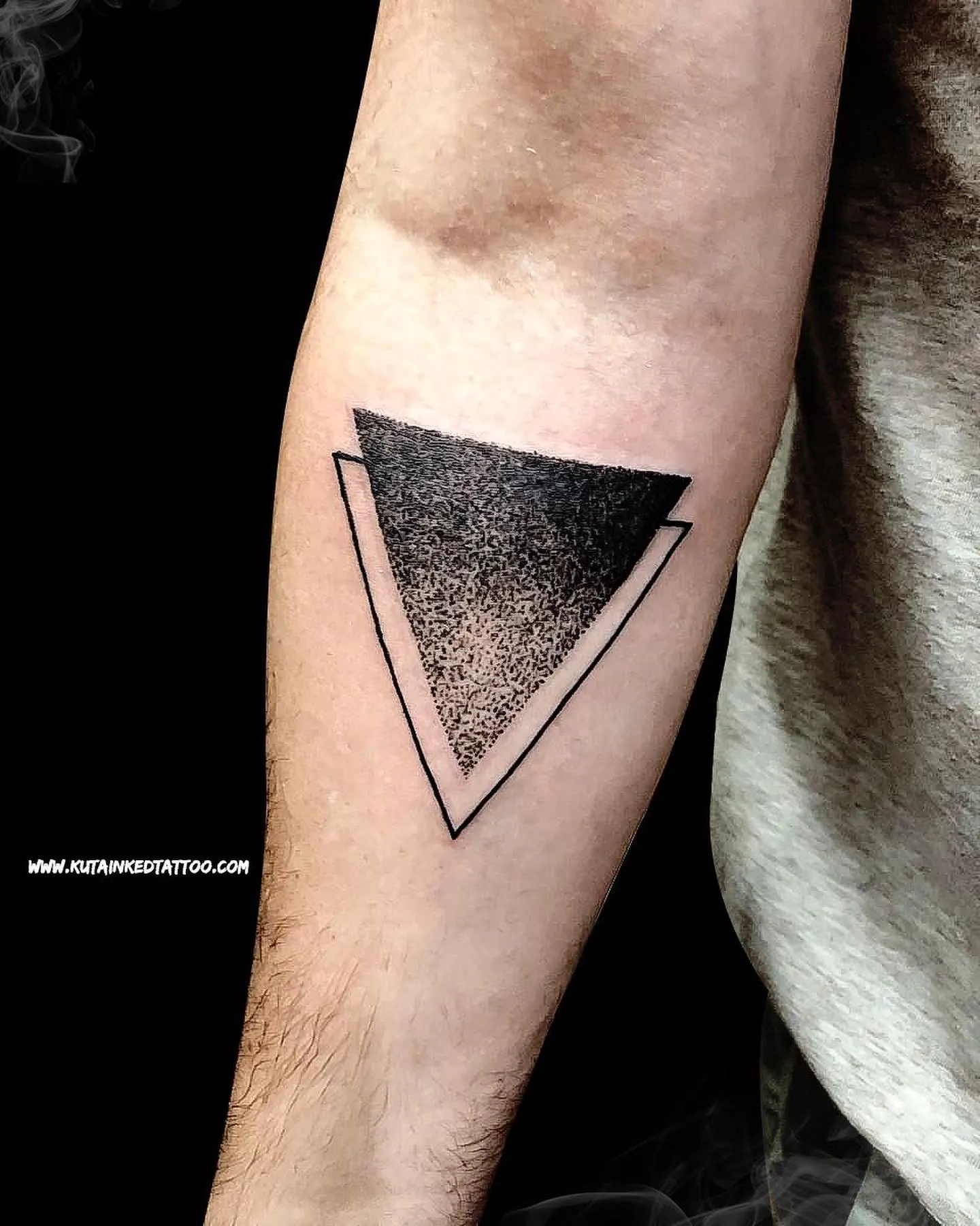 Textured Triangle Art on Forearm