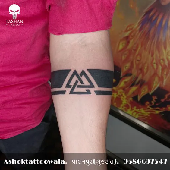 Triple Triangle Tattoo Embracing Solidarity