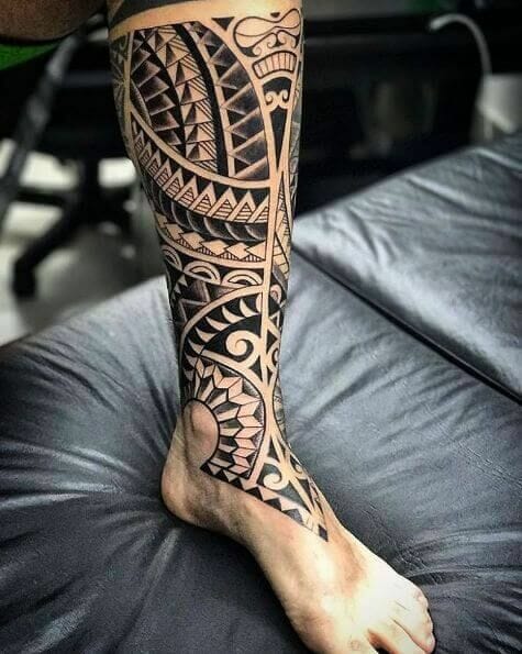 Polynesian Leg Sleeve.