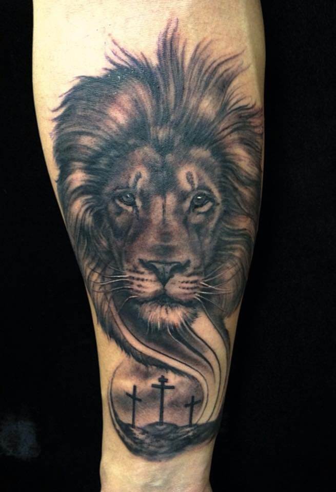 Amazing Lion Arm Tattoo