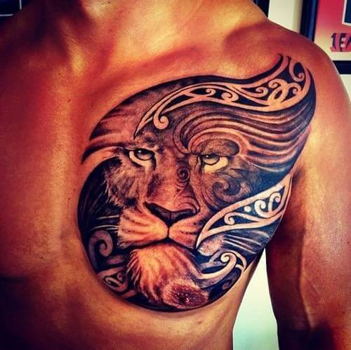 Tribal Lion Tattoo Design 