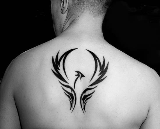 Black Phoenix Tattoo for Men Outsons