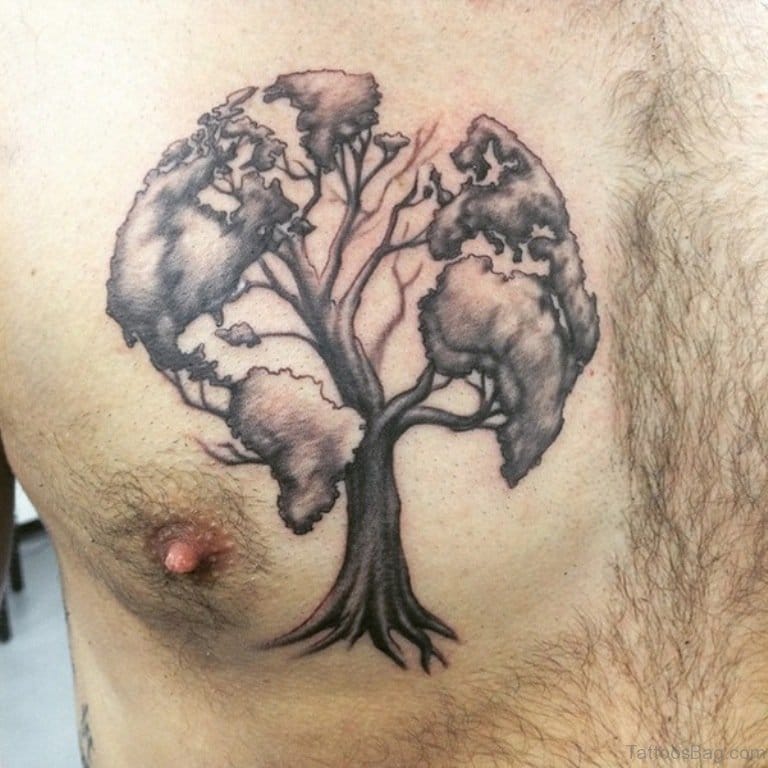Globe Tree Tattoo