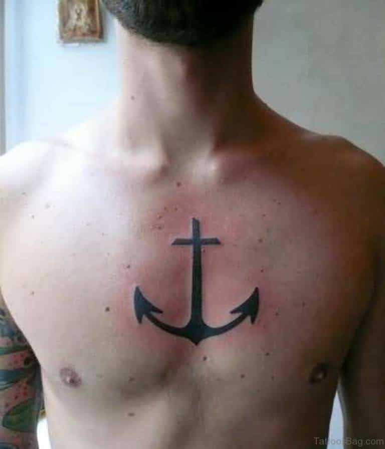Anchor & Cross Tattoo