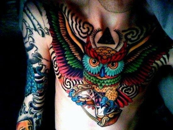 Awesome Mens Owl Tattoo