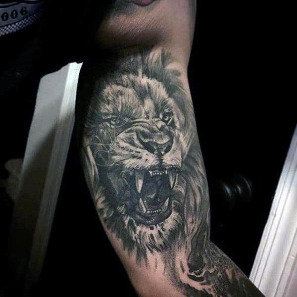 Roaring Lion King Tattoo