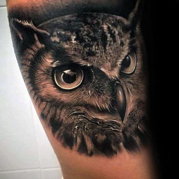 Ultra Realistic Owl Tattoo