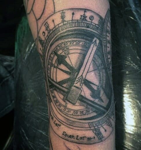 compass rose arm tattoo