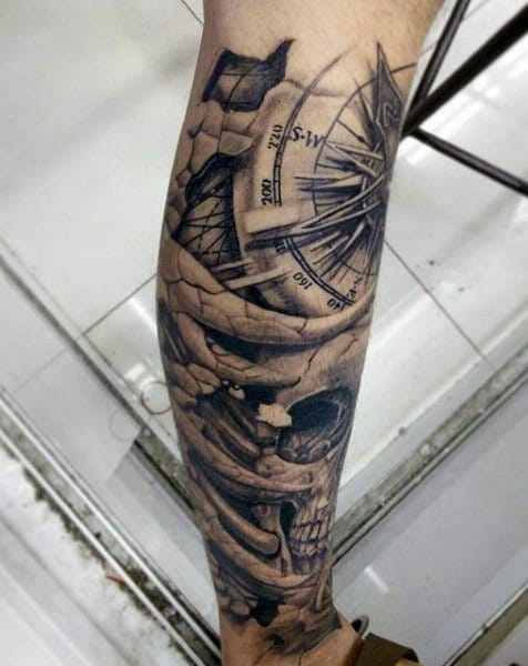 compass tattoo sleeve tattoo