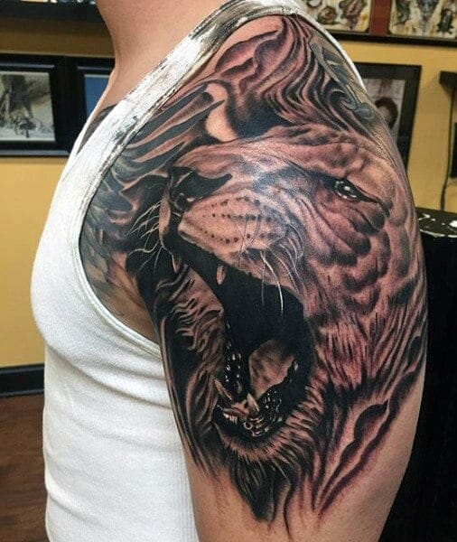 Cool Lion Tattoo For Arm