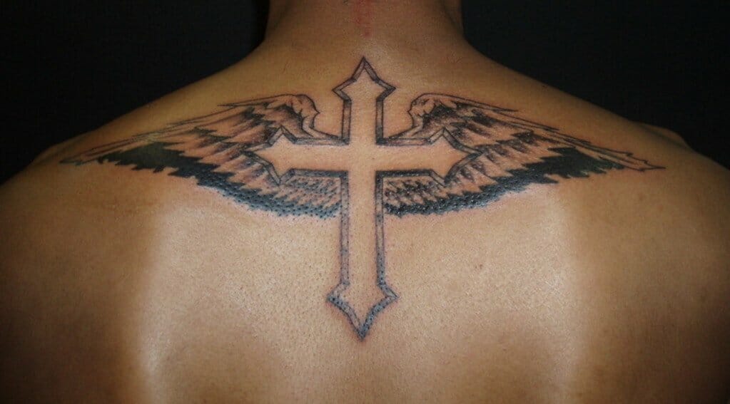 Winged Cross Tattoo 