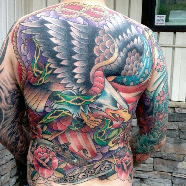 Eagle & Snake Tattoo 