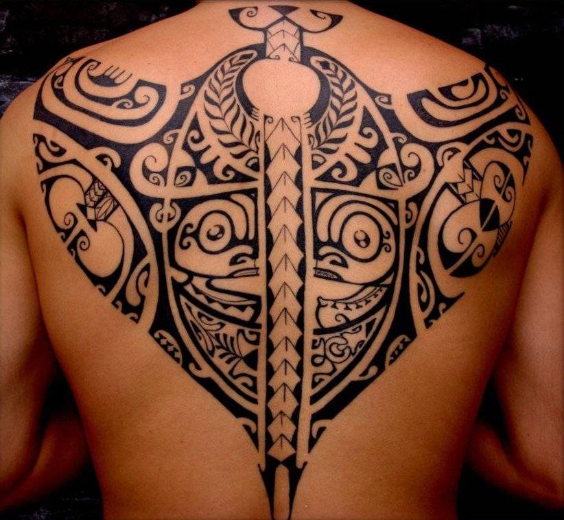 Full Back Maori Tribal Tattoo