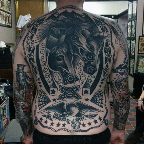 Full Back Horse Tattoo