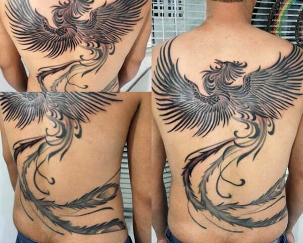 Flying Phoenix Tattoo Idea 