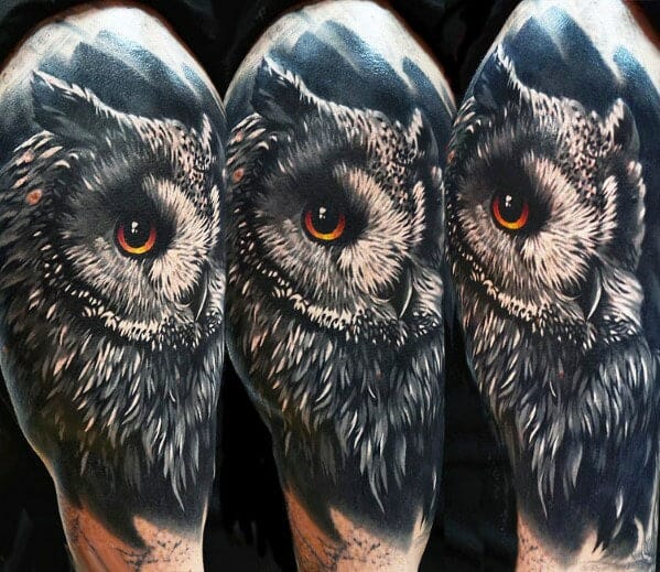 Guys Owl Tattoo