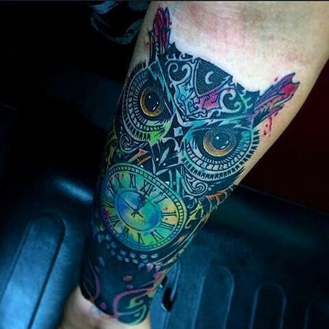 Mens Owl Tattoo