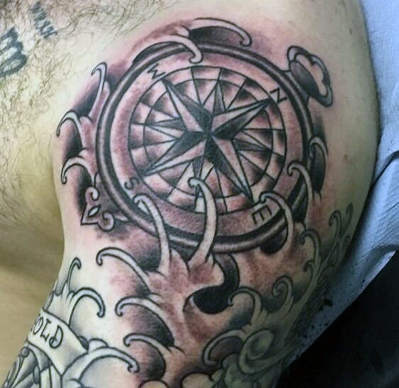 Moral Compass Arm Tattoo