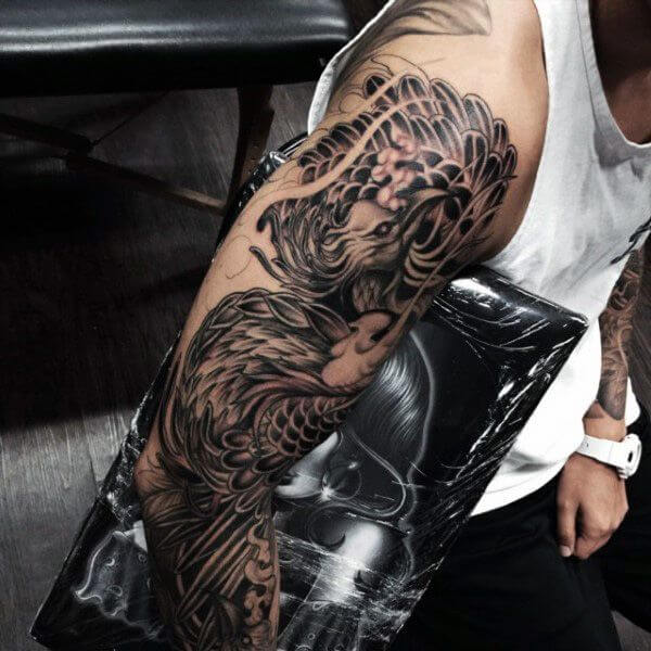  Phoenix Sleeve Tattoo