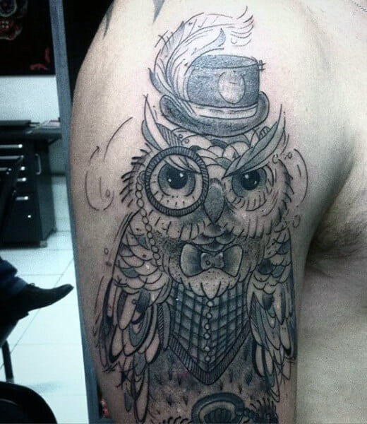 Cool Owl Tattoo