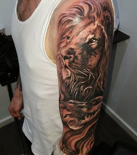 Sleeve Lions Head Tattoo Sleeve 
