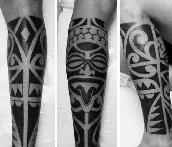 Traditional Hawaiian Leg Tattoo