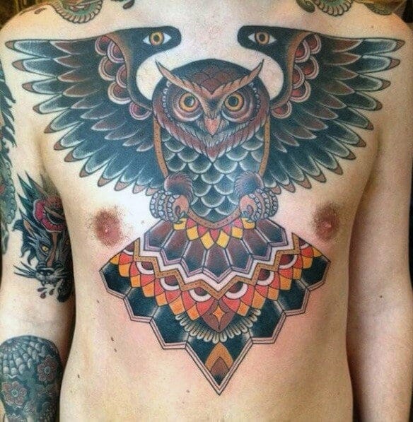 Unique Owl Tattoo
