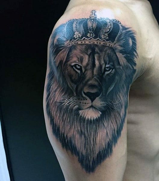 Upper Arm Lion King Tattoo