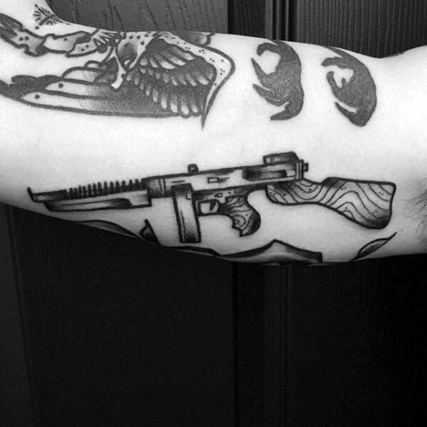 vintage gun tattoo