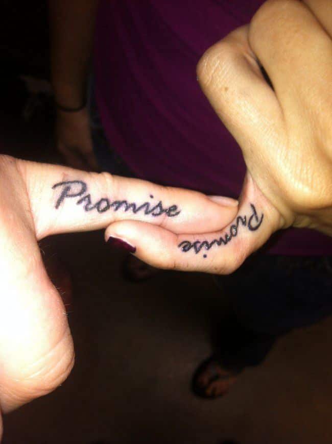 Couples Promise Hand Tattoos