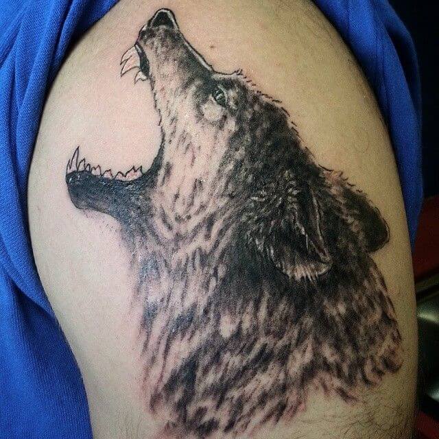 Roaring Wolf Tattoo