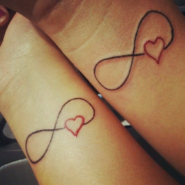 heart & infinity tattoo