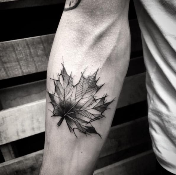 Amazing Leaf Tattoo