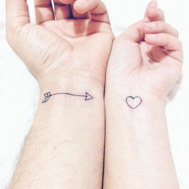 Arrow & Heart Tattoo