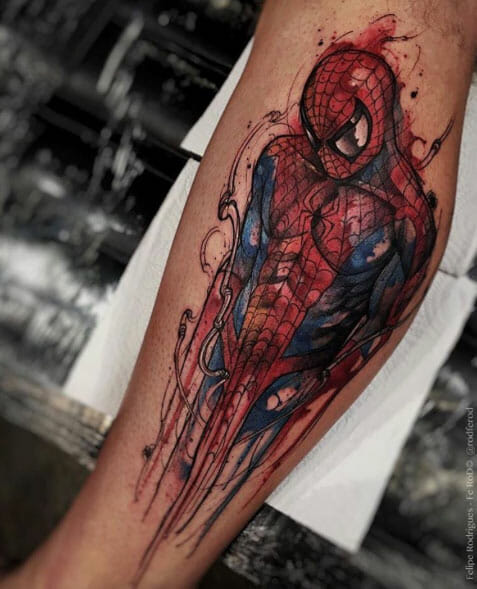 Spiderman Arm Tattoo