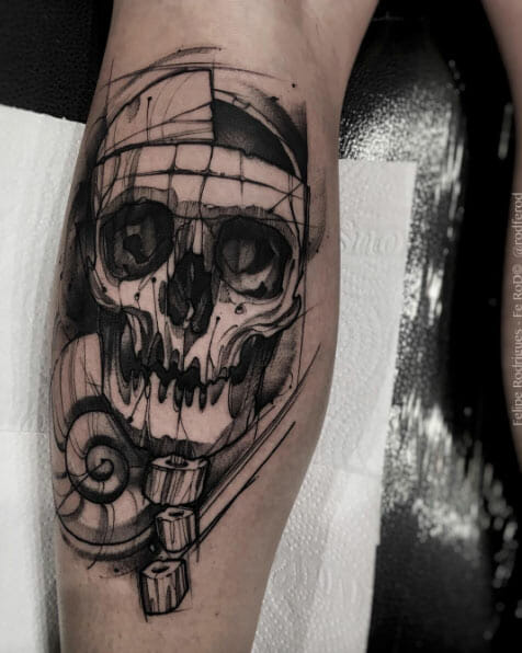 Amazing Skull Arm Tattoo