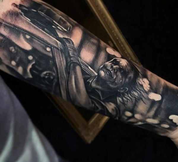 Batman Arm Sleeve Tattoo
