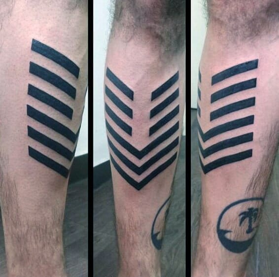 Black Lines Arrow Tattoo