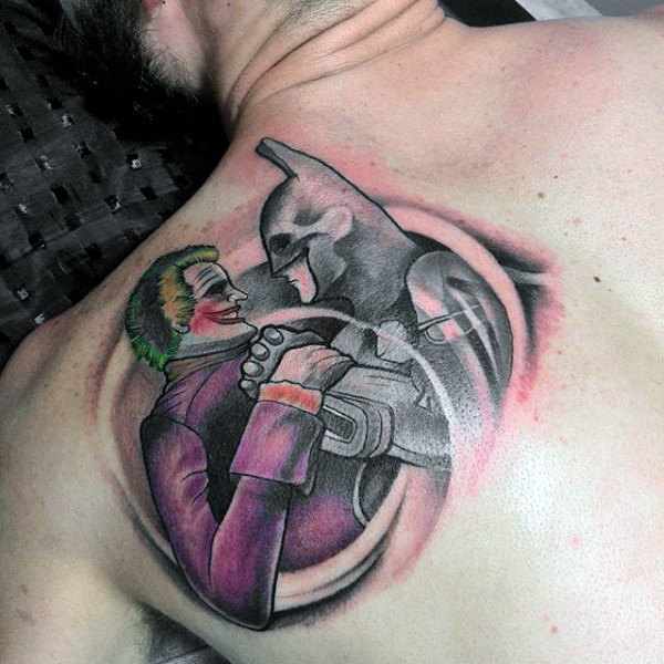 Batman & Joker Shoulder Tattoo