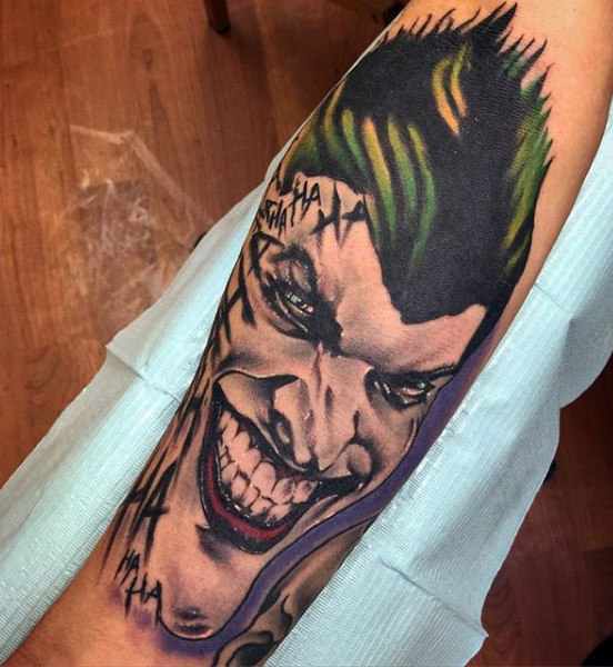 Cool The Joker Forearm Tattoo